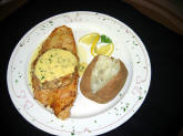 Fish "Lorenzo" with our crabcake on top and b�arnaise sauce.